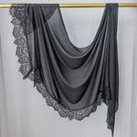 Lace Trim Cotton Modal Hijab