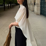 Layered Chiffon Cape Top
