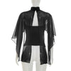 Layered Chiffon Cape Top