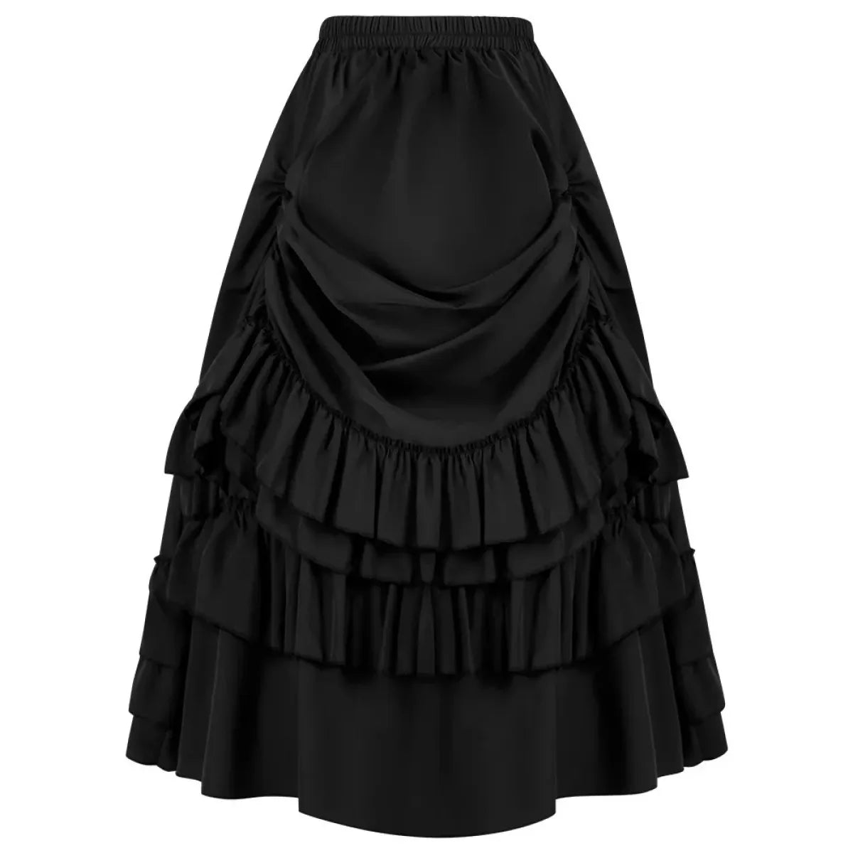 High Waist Victorian Ruffled Skirt – Gothic Steampunk
